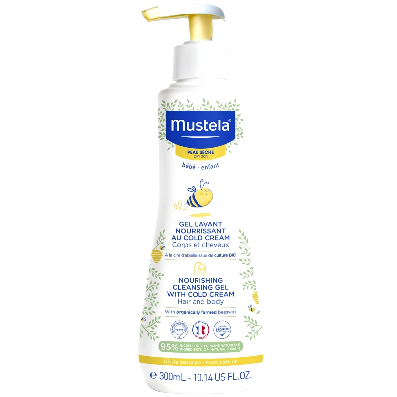 Mustela Mustela Nourishing Cleansing Gel With Cold Cream Βρεφικό-Παιδικό Τζελ Καθαρισμού για Σώμα και Μαλλιά 300ml