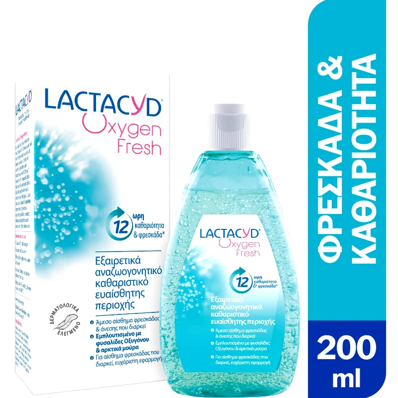Lactacyd Lactacyd Oxygen Fresh Gel Αναζωογονητικό Καθαριστικό της Ευαίσθητης Περιοχής 200ml
