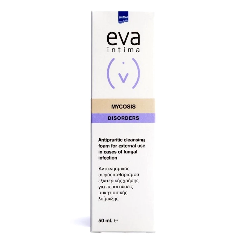 Eva Eva Intima Mycosis Cleansing Foam Disorders Αφρός Καθαρισμού Εξωτερικής Χρήσης με Αντικνησμική Δράση 50ml