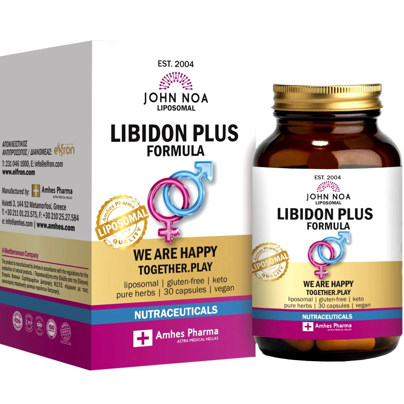 John Noa John Noa Liposomal Libidon Plus Formula Συμπλήρωμα Διατροφής Φόρμουλας Εκχυλίσματος Βοτάνων Λιποσωμικής Μορφής για την Ενίσχυση της Σεξουαλικής Υγείας σε Άνδρες & Γυναίκες 30caps