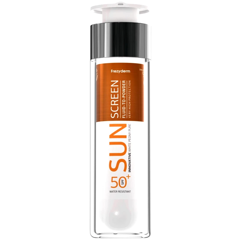 Frezyderm Frezyderm Sunscreen Fluid to Powder Spf50+ Αντηλιακή Προσώπου Λεπτόρρευστης Υφής Υψηλής Προστασίας με Πουδρένιο Φινίρισμα 50ml