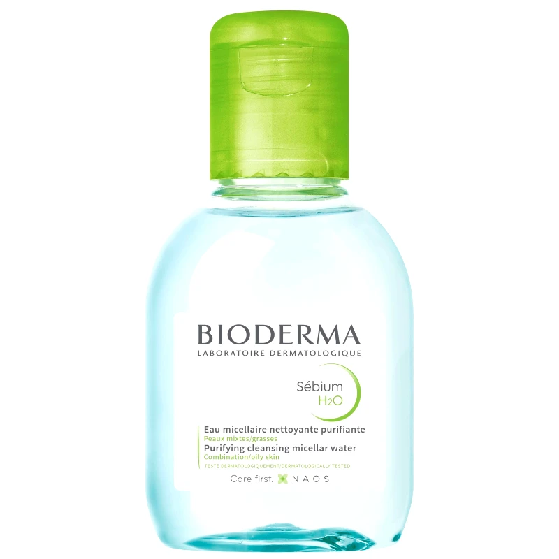 Bioderma Bioderma Sebium H2O Purifying Cleansing Micellar Water Travell Size Νερό Καθαρισμού & Ντεμακιγιάζ Προσώπου - Ματιών, Κατάλληλο για Μικτό - Λιπαρό Δέρμα 100ml