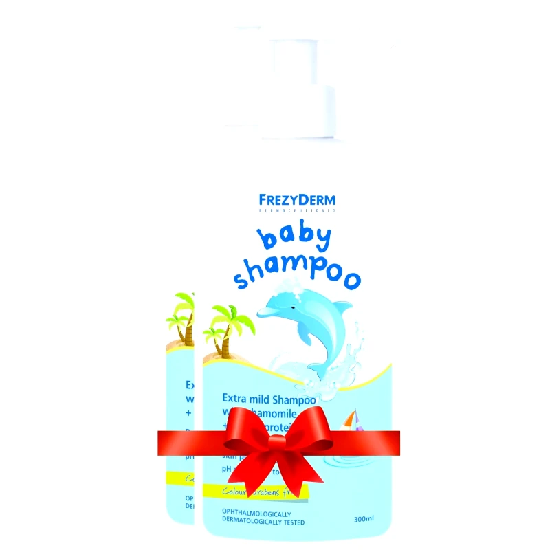 Σετ Frezyderm Baby Shampoo Βρεφικό Σαμπουάν με Χαμομήλι Εστέρες Αμυγδάλου & Πρωτείνες Σιταριού 2x300ml φωτογραφία