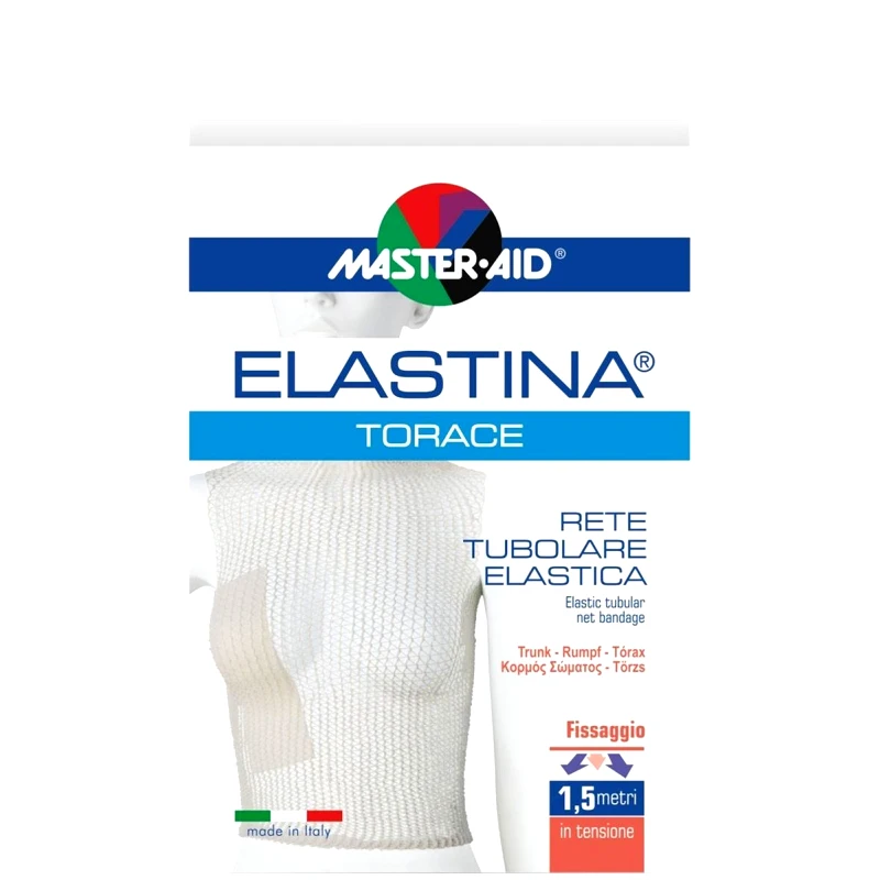 Master Aid Master Aid Elastina Torace 1.5m Ελαστικός Σωληνοειδής Δικτυωτός Επίδεσμος για τον Κορμό του Σώματος 1 Τεμάχιο