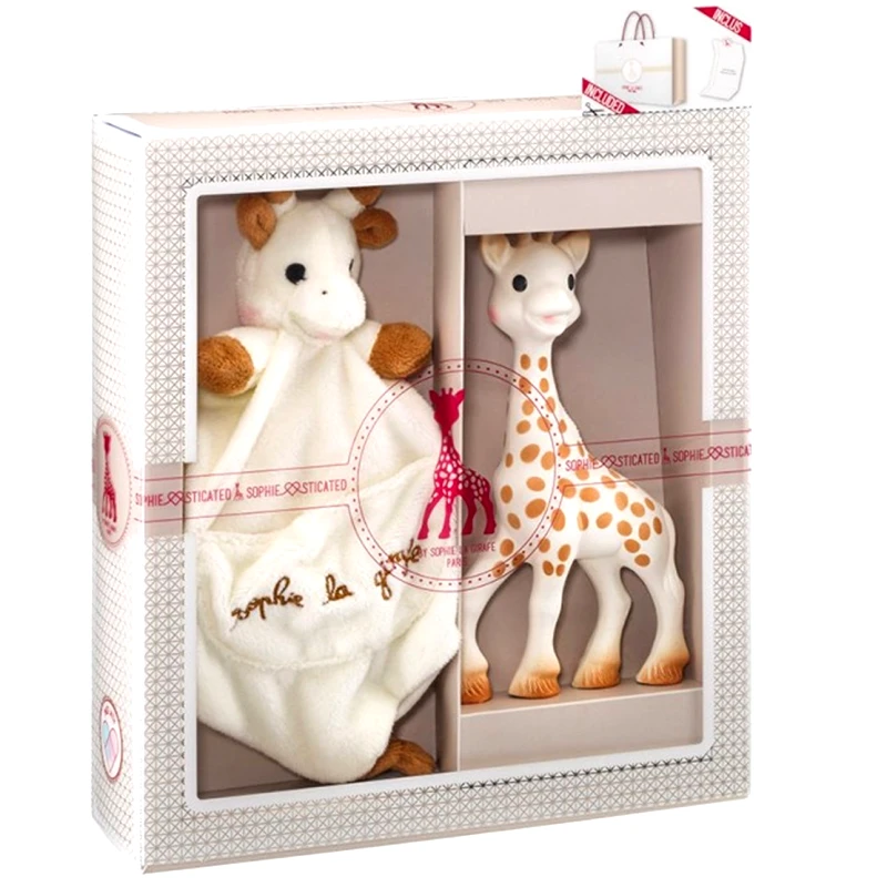 Sophie La Girafe Sophie La Girafe Πακέτο Προσφοράς My First Gift Set Κωδ 000003 Παιχνίδι Οδοντοφυΐας Καμηλοπάρδαλη από Καουτσούκ & Πανάκι Παρηγοριάς 0m+, 1 Τεμάχιο