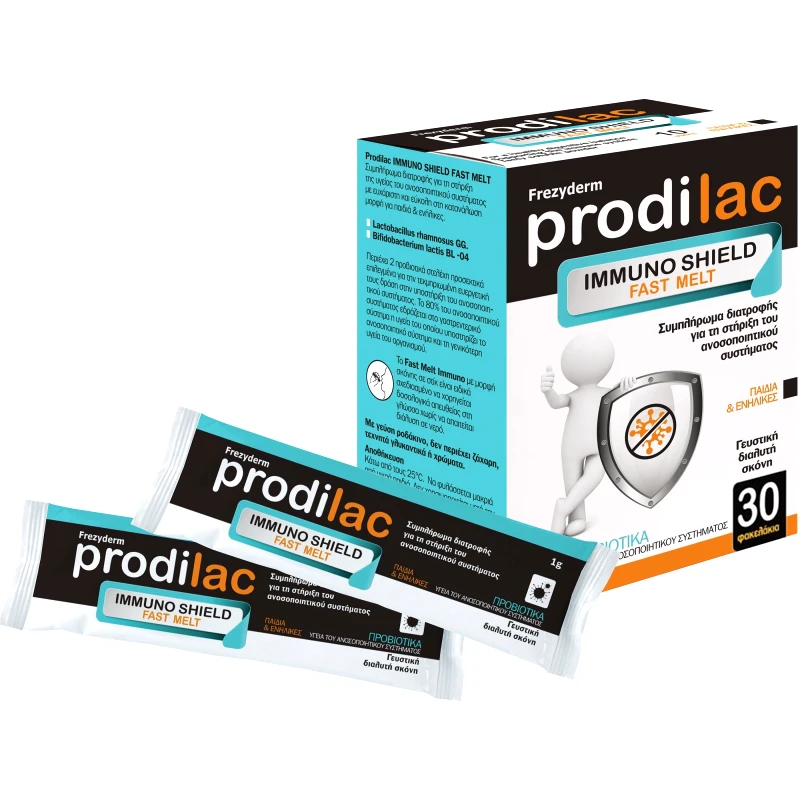Frezyderm Frezyderm Prodilac Immuno Shield Fast Melt Συμπλήρωμα για Ενίσχυση του Ανοσοποιητικού για Παιδιά & Ενήλικες 30 Φακελάκια