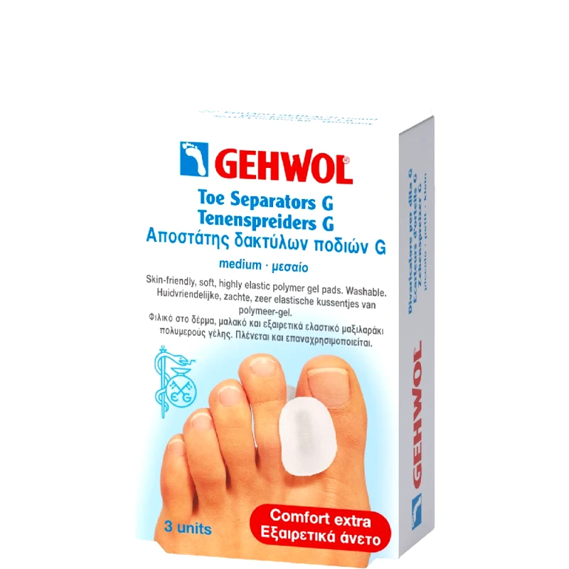 Gehwol Gehwol Toe Seperators G Αποστάτης Δακτύλων για Ανακούφιση από τους Κάλους Μεταξύ των Δαχτύλων του Ποδιού 3 Τεμάχια - Μεσαίο (M)