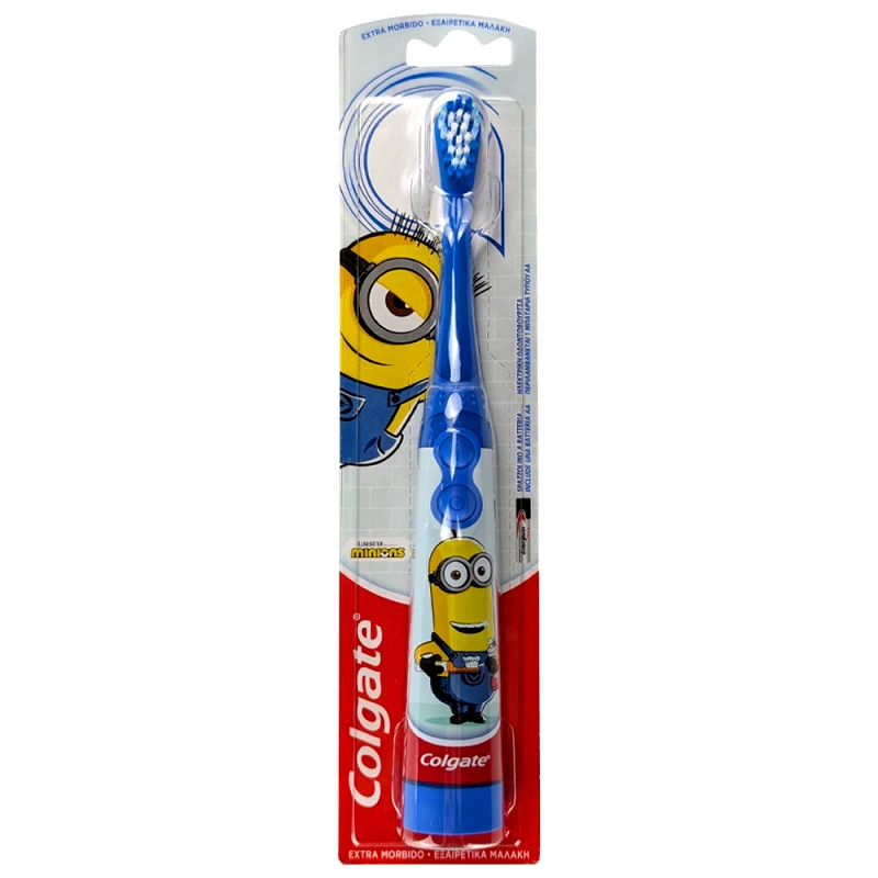Colgate Colgate Minions Desing-It Battery Kids Extra Soft Παιδική Ηλεκτρική Οδοντόβουρτα Πολύ Μαλακή 1 Τεμάχιο - Μπλε