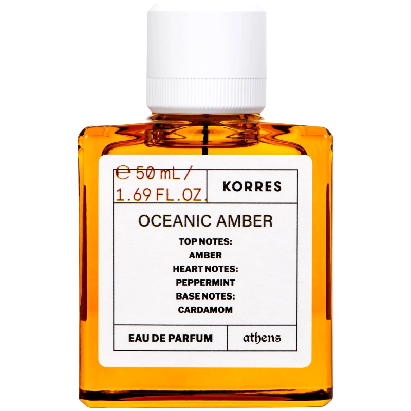 Korres Korres Oceanic Amber Eau de Parfum Ανδρικό Άρωμα με Νότες Κάρδαμο, Κεχριμπάρι & Μέντα 50ml