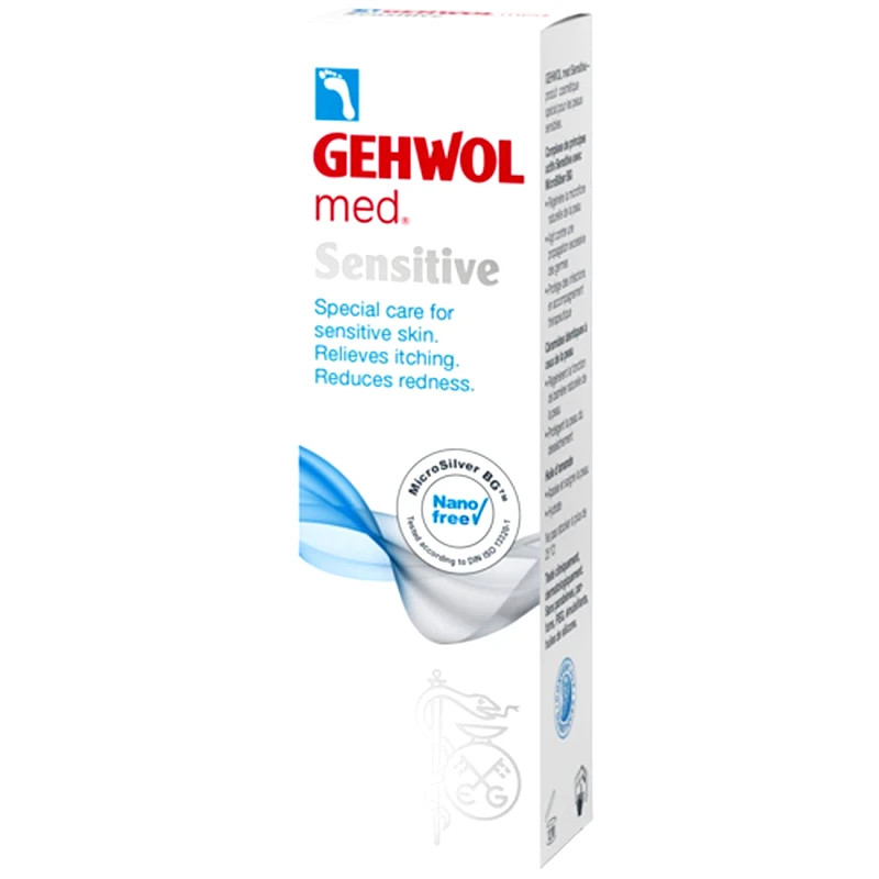 Gehwol Gehwol Med Sensitive Κρέμα Ειδικής Φροντίδας για το Ευαίσθητο Δέρμα των Ποδιών με Microsilver 75ml