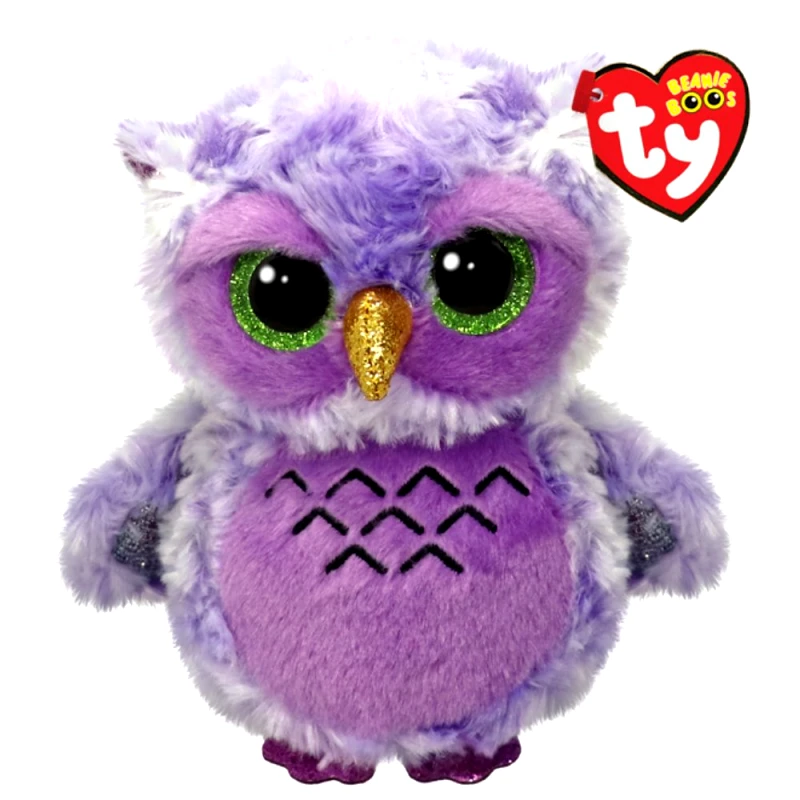 Ty Ty Beanie Babies Owlivia Plushie Λούτρινο Παιδικό Παιχνίδι Μώβ Κουκουβάγια 1 Τεμάχιο