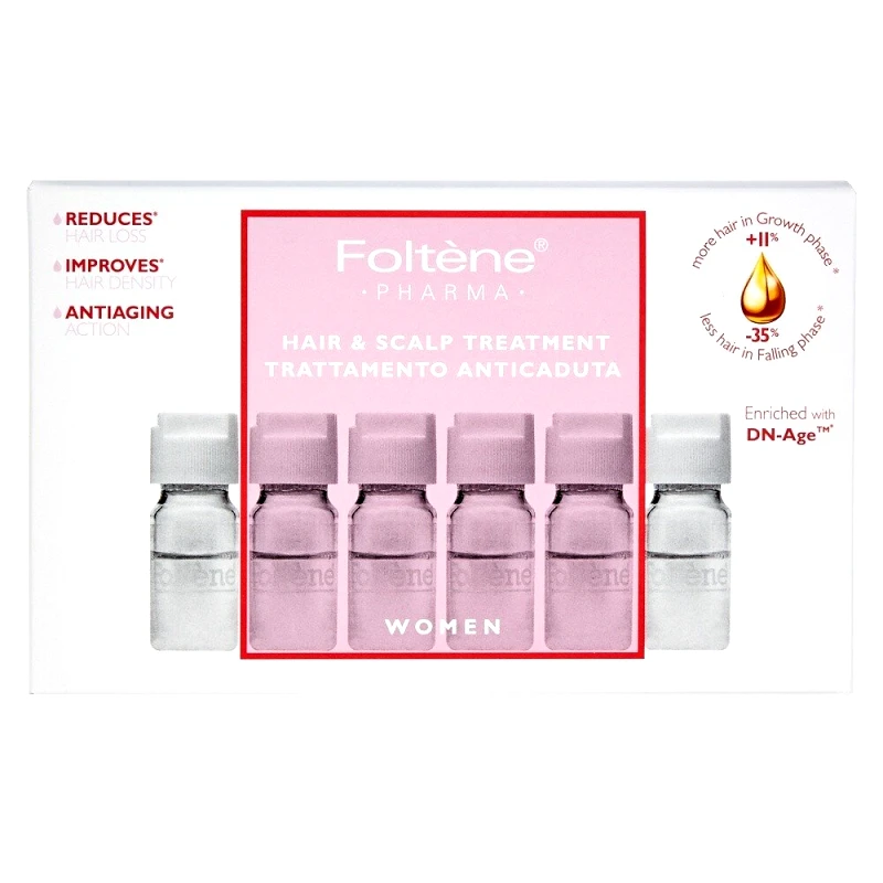 Foltene Pharma Foltene Pharma Women Hair & Scalp Treatment Αγωγή με Αμπούλες Κατά της Γυναικείας Τριχόπτωσης 12Vials x 6ml