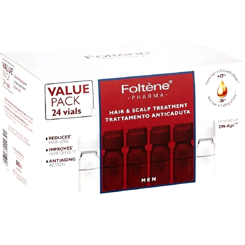 Foltene Pharma Foltene Pharma Value Pack Hair & Scalp Treatment Αγωγή με Αμπούλες Κατά της Ανδρικής Τριχόπτωσης 24Vials x 6ml