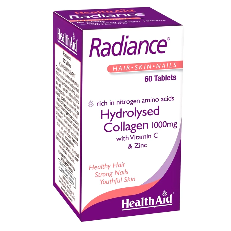 Health Aid Health Aid Radiance Hydrolysed Collagen 1000mg Υδρολυμένο Κολλαγόνο με Βιταμίνη C 60tabs