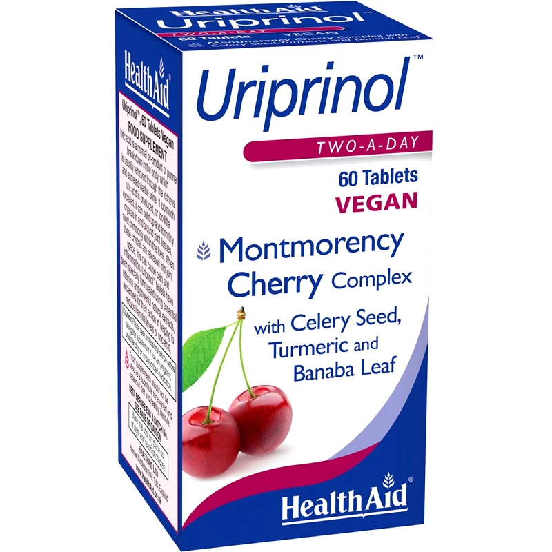 Health Aid Health Aid Uriprinol Συμπλήρωμα Διατροφής Βιταμινών, Εκχυλίσματος Φρούτων & Βοτάνων για τον Έλεγχο των Επιπέδων Ουρικού Οξέος με Αντιοξειδωτικές Ιδιότητες 60tabs