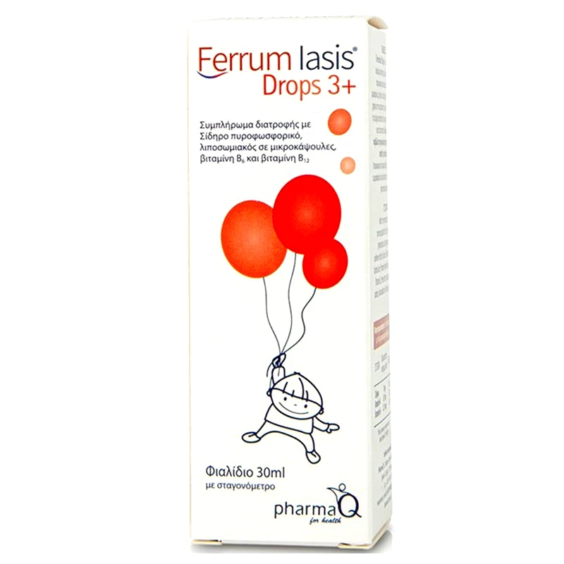 PharmaQ Ferrum Iasis Drops 3+ Συμπλήρωμα Διατροφής για την Έλλειψη Σιδήρου σε Παιδιά 30ml