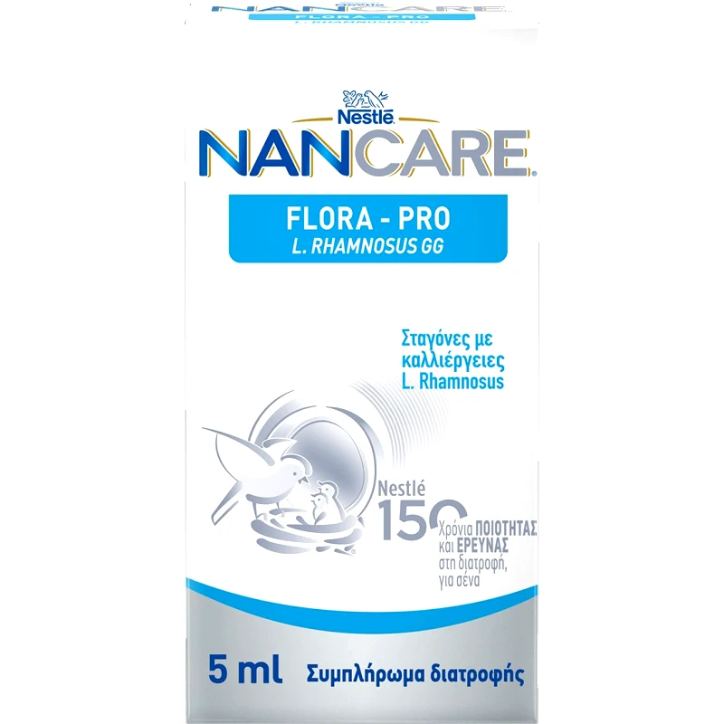 Nestle Nestle NANCare Flora Pro Συμπλήρωμα Διατροφής που Συμβάλλει στην Ισορροπία στην Ισορροπία του Εντερικού Μικροβιώματος 5ml