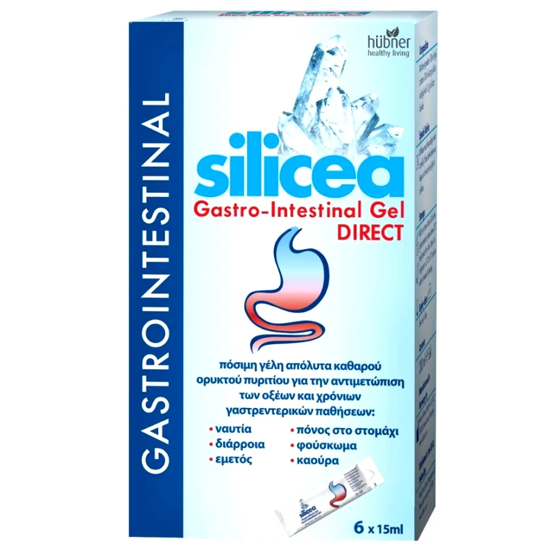 A.VOGEL Hubner Silicea Gastrointestinal Gel DIRECT Πόσιμη Γέλη Καθαρού Πυριτίου 6x15ml