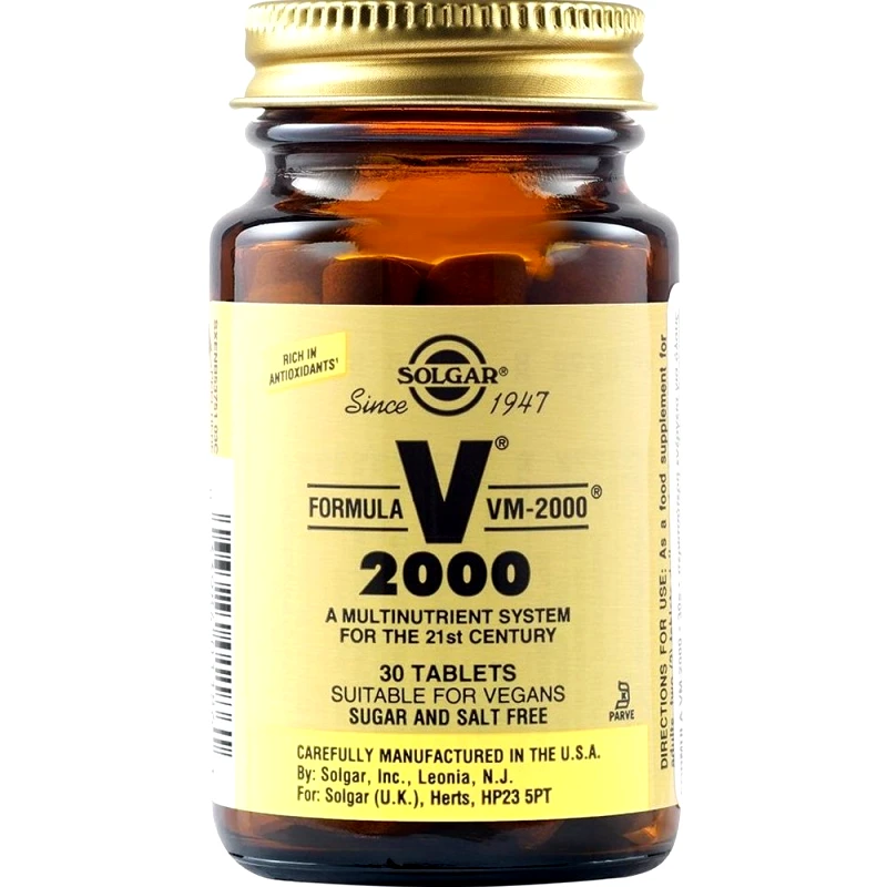 Solgar Solgar Formula VM-2000 Συμπλήρωμα Διατροφής Πολυβιταμινών, Μετάλλων & Ιχνοστοιχείων για Ενέργεια, Τόνωση, Πνευματική Διαύγεια & Δυνατό Ανοσοποιητικό 30tabs
