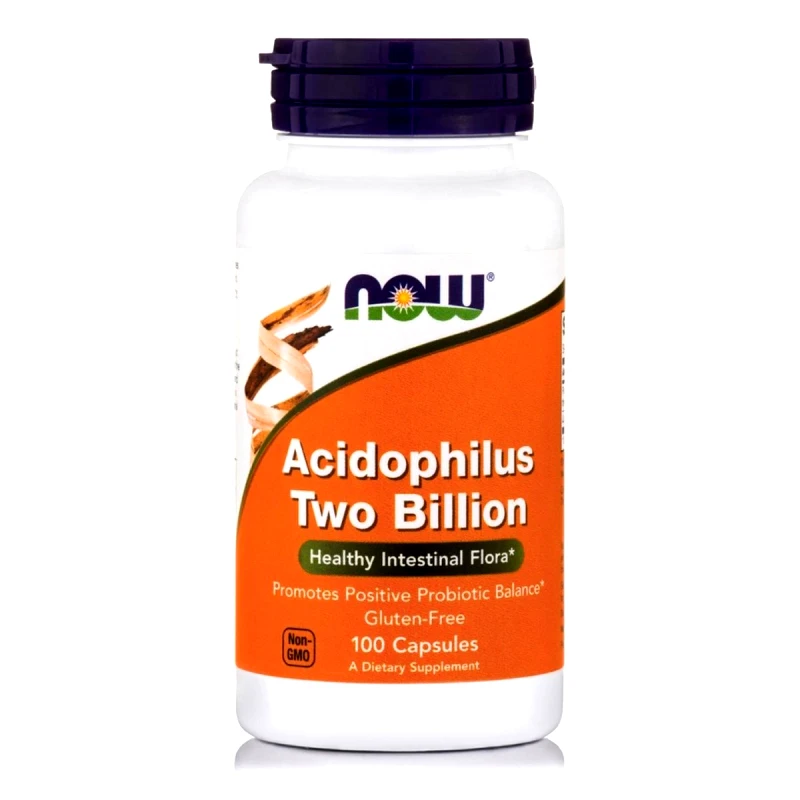 Now Now Foods Acidophilus Two Billion Συμπλήρωμα Διατροφής Προβιοτικού για τη Διατήρηση της Καλής Λειτουργίας του Εντέρου 100caps