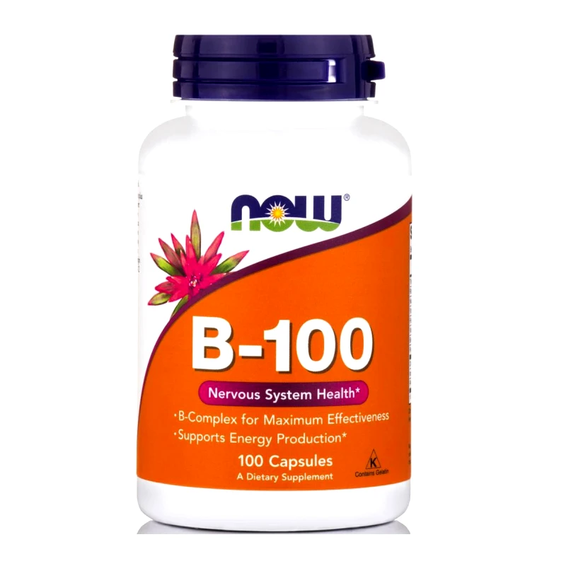 Now Now Foods B-100 Complex Προάγει την Υγεία του Νευρικού Συστήματος 100caps