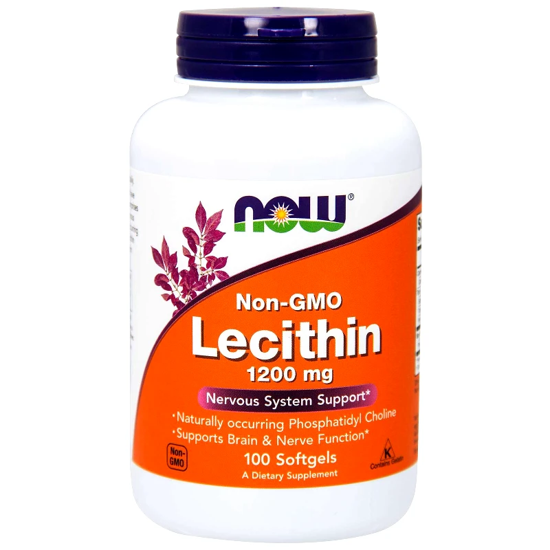 Now Now Foods Lecithin 1200mg Non-Gmo Συμπλήρωμα Διατροφής Λεκιθίνη για τον Έλεγχο του Βάρους & Πρόληψη της Χοληστερόλης 100Softgels