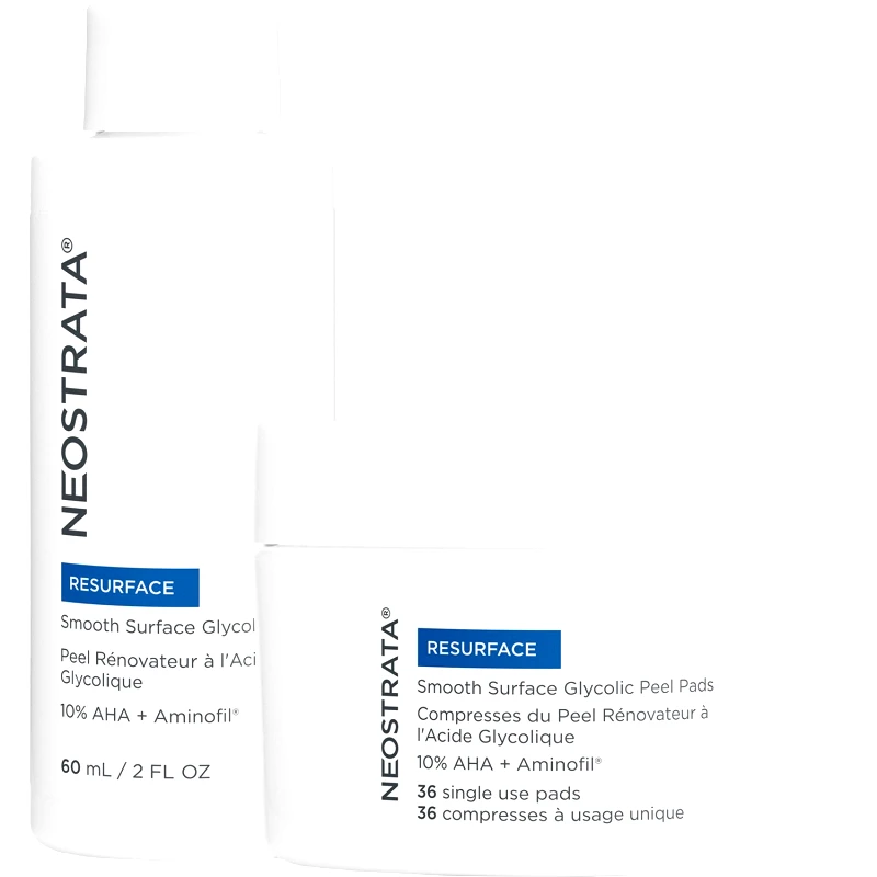 Neostrata Neostrata Resurface Smooth Surface Glycolic Peel High Strength Exfoliating Treatment Kit Χημικό Peeling Προσώπου Ισχυρής Απολεπιστικής Δράσης για Βελτίωση Υφής με Γλυκολικό Οξύ 10%, AHA & Aminofil 60ml