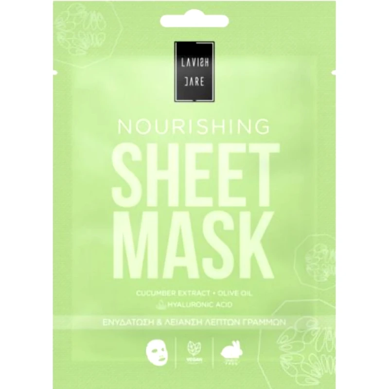 Lavish Care Lavish Care Nourishing Boost Me Sheet Mask Μάσκα Ενυδάτωσης & Θρέψης Προσώπου για Λείανση Λεπτών Γραμμών 25g