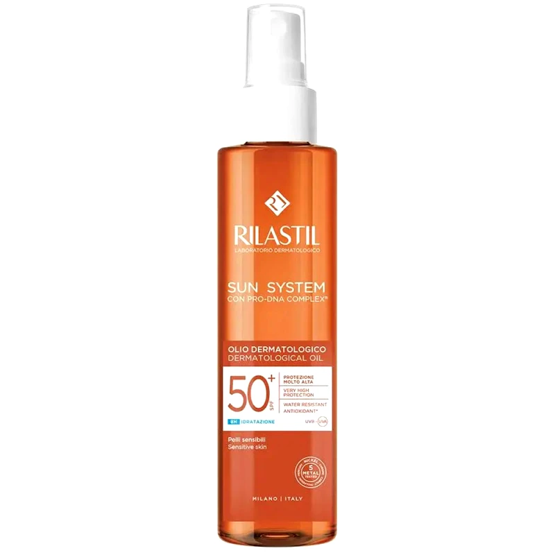 Rilastil Rilastil Sun System Dermatological Oil Spf50+ Ενυδατικό Αντηλιακό Λάδι Σώματος Πολύ Υψηλής Προστασίας με Ανάλαφρη Υφή & μη Λιπαρή Αίσθηση 200ml