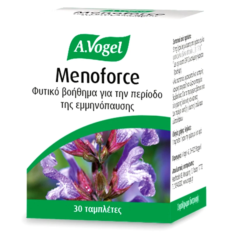 A.VOGEL A.Vogel Menoforce Φυτικό Συμπλήρωμα Διατροφής για την Ανακούφιση Συμπτωμάτων της Εμμηνόπαυσης & Έντονων Ορμονικών Μεταβολών 30tabs