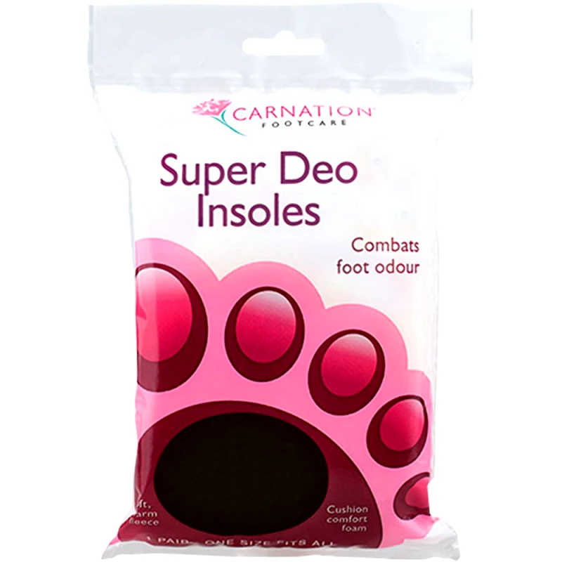 Vican Carnation Footcare Super Deo Insoles Combats Foot Odour Πάτοι με Ειδικούς Παράγοντες Κατά των Μικροβίων & των Μυκήτων One Size 1 Ζευγάρι