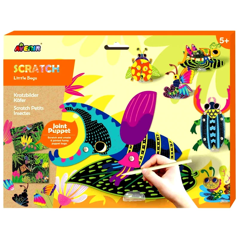 Avenir Avenir Scratch Puppets Κωδ 60105 Παιδικό Παιχνίδι 1 Τεμάχιο - Bugs
