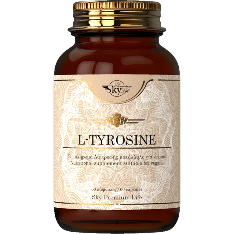 Sky Premium Life Sky Premium Life L-Tyrosine 500mg Συμπλήρωμα Διατροφής με L-Τυροσίνη για την Βελτίωση της Μνήμης & της Απόδοσης σε Έντονες Καταστάσεις 60caps