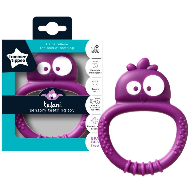 Tommee Tippee Tommee Tippee Kalany Sensory Teething Toy Κωδ 436481 Μικρό Μασητικό Παιχνίδι Κουκουβάγια 3m+, 1 Τεμάχιο