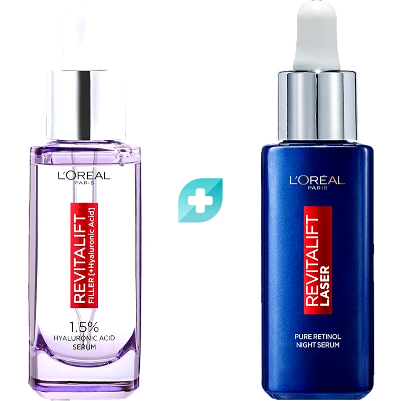 Loreal Paris L'oreal Paris Πακέτο Προσφοράς Revitalift Filler Face Serum 30ml & Revitalift Laser Pure Retinol Deep Wrinkle Night Serum 30ml
