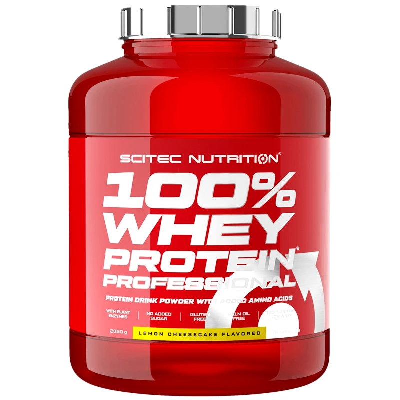 Scitec Nutrition Scitec Nutrition 100% Whey Protein Professional Συμπλήρωμα Διατροφής με Καθαρή Πρωτεΐνη Ορού Γάλακτος Εμπλουτισμένη με Αμινοξέα & Γλουταμίνη 2350g - Lemon Cheesecake