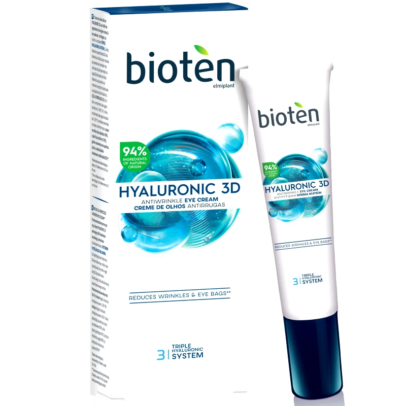 Bioten Bioten Hyaluronic 3D Antiwrinkle Eye Cream Αντιρυτιδική Κρέμα Ματιών με Υαλουρονικό Οξύ 15ml