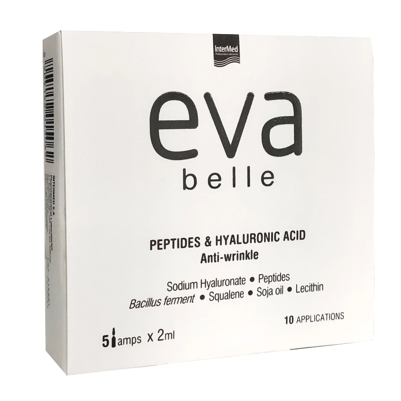 Eva Belle Eva Belle Peptides & Hyaluronic Acid Anti-Wrinkle Αμπούλες για την Αντιμετώπιση των Λεπτών Γραμμών & Ρυτίδων 5 amps x 2ml,