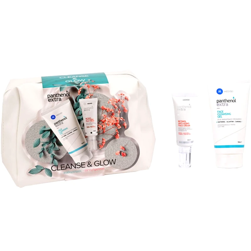 Medisei Medisei Promo Panthenol Extra Face Cleansing Gel 150ml & Retinol Anti-Aging Face Cream 30ml & Δώρο Νεσεσέρ 1 Τεμάχιο