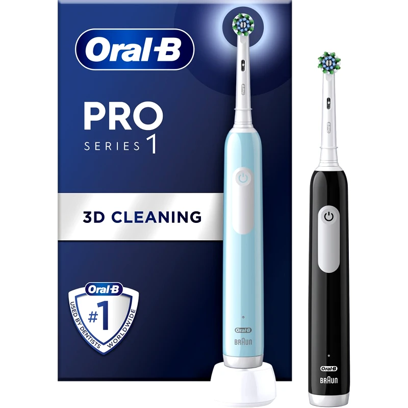 Oral-B Oral-B Pro Series 1 Electric Toothbrush Duo Edition Ηλεκτρική Οδοντόβουρτσα με Χρονοδιακόπτη & Αισθητήρα Πίεσης 2 Τεμάχια