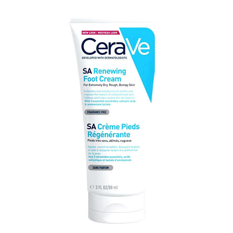 Cerave CeraVe SA Renewing Foot Cream Αναπλαστική Κρέμα Ποδιών για Πολύ Ξηρό, Τραχύ, Σκασμένο Δέρμα 88ml