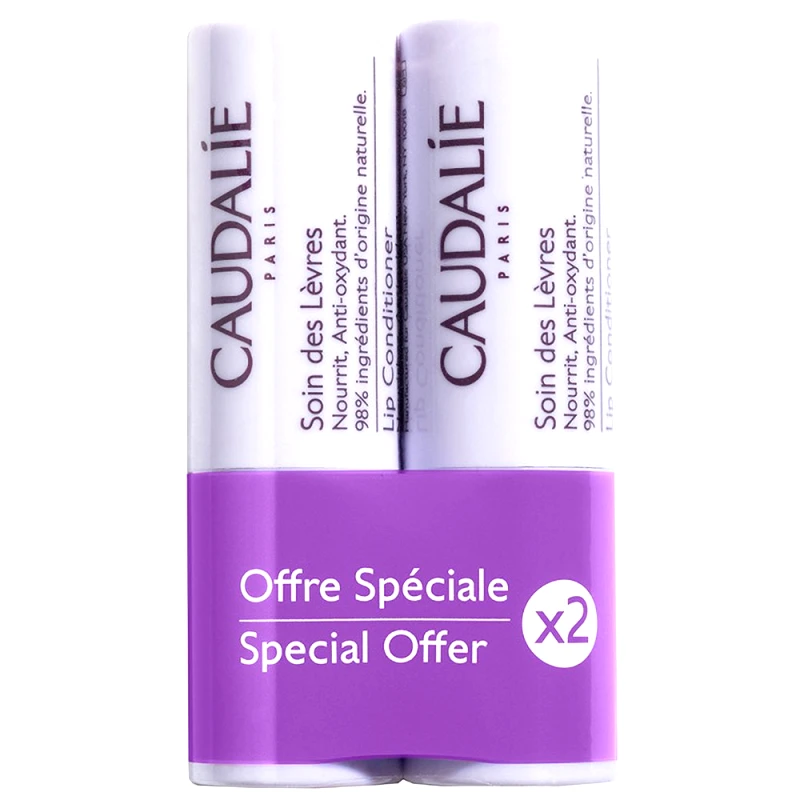 Caudalie Caudalie Πακέτο Προσφοράς Lip Conditioner Ενυδατικό Stick για Θρέψη & Προστασία των Χειλιών 2x4.5g