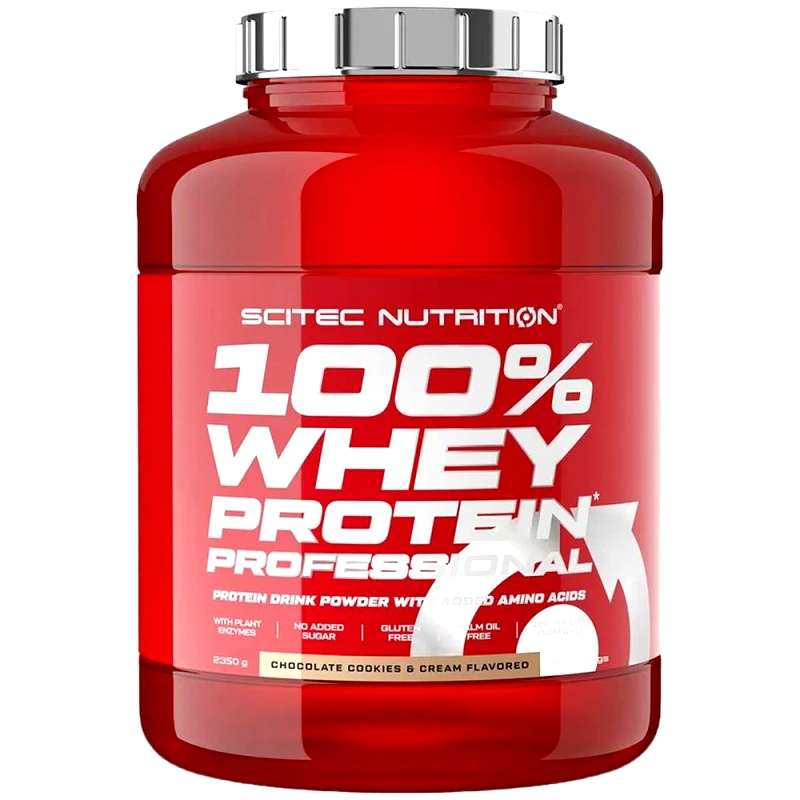Scitec Nutrition Scitec Nutrition 100% Whey Protein Professional Συμπλήρωμα Διατροφής με Καθαρή Πρωτεΐνη Ορού Γάλακτος Εμπλουτισμένη με Αμινοξέα & Γλουταμίνη 2350g - Chocolate Cookies & Cream 