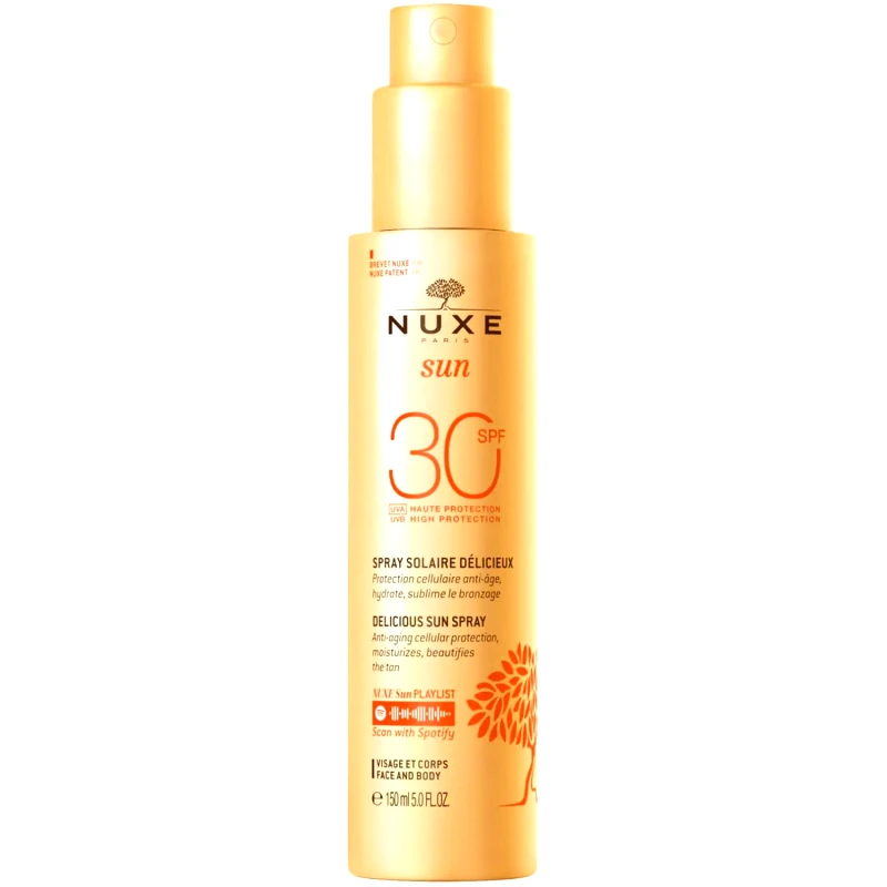 Nuxe Nuxe Delicious Sun High Protection Face & Body Spray Spf30 Αντηλιακό Γαλάκτωμα Ελαφριάς Υφής, Υψηλής Προστασίας για Πρόσωπο & Σώμα 150ml