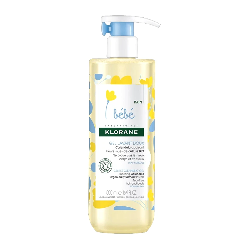 Klorane Klorane Bebe Gel Lavant Doux Calendula Βρεφικό Απαλό Gel Καθαρισμού για Σώμα - Μαλλιά με Οργανική Καλέντουλα 500ml 