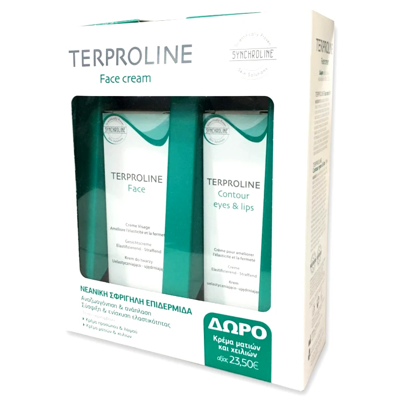 Synchroline Synchroline Terproline Πακέτο Προσφοράς Terproline Face Cream 50ml & Δώρο Terproline Contour Eyes & Lips Cream 15ml