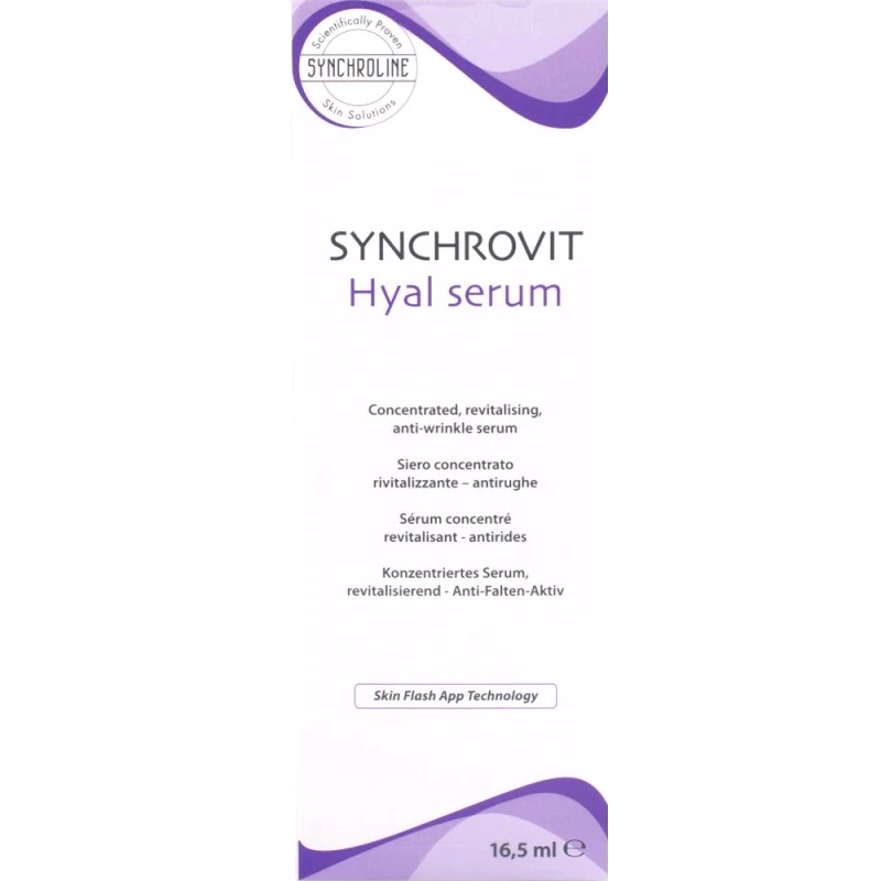 Synchroline Synchroline Synchrovit Hyal Serum Συμπυκνωμένος Αντιγηραντικός Ορός Προσώπου Κατά των Ρυτίδων με Υαλουρονικό Οξύ 16,5ml