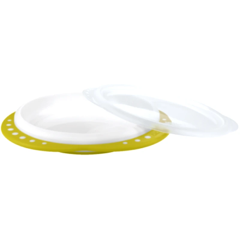 Nuk Nuk Easy Learning Κωδ 10.255.049 Πιάτο με Καπάκι 8m+, 1 Τεμάχιο - Πράσινο