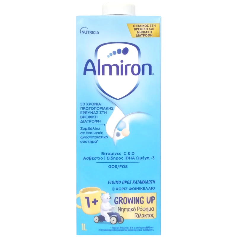 Nutricia Nutricia Almiron Growing Up 1+ Ρόφημα Γάλακτος για Νήπια 1-2 Ετών Χωρίς Φοινικέλαιο 1L