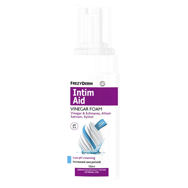 Frezyderm Frezyderm Intim Aid Vinegar Foam Ειδικός Αφρός Καθαρισμού της Ευαίσθητης Περιοχής με Ξύδι & Εχινάκεια 100ml